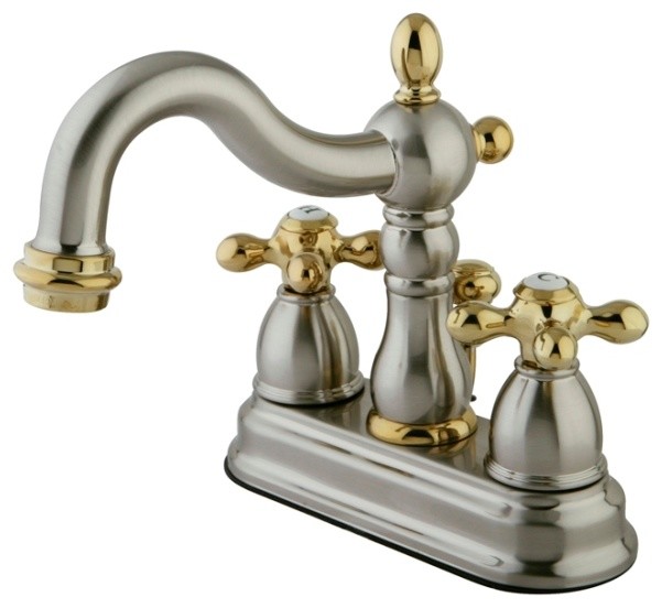 Two Handle 4" Centerset Lavatory Faucet with Retail Pop-up KB1609AX