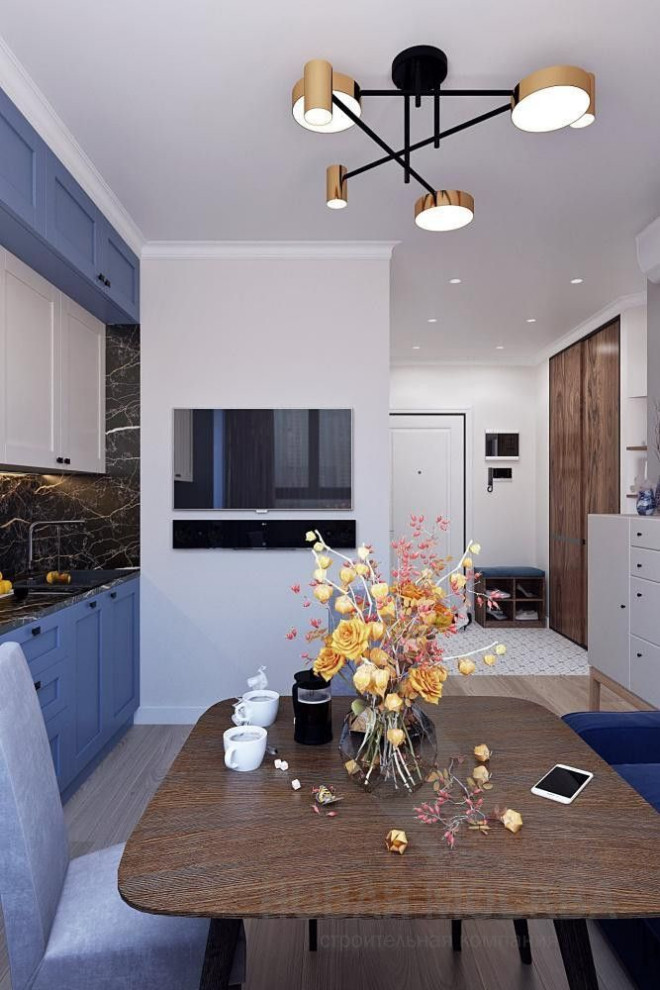 Дизайн-проект однокомнатной квартиры 34 кв.м в ЖК «Селигер Сити»