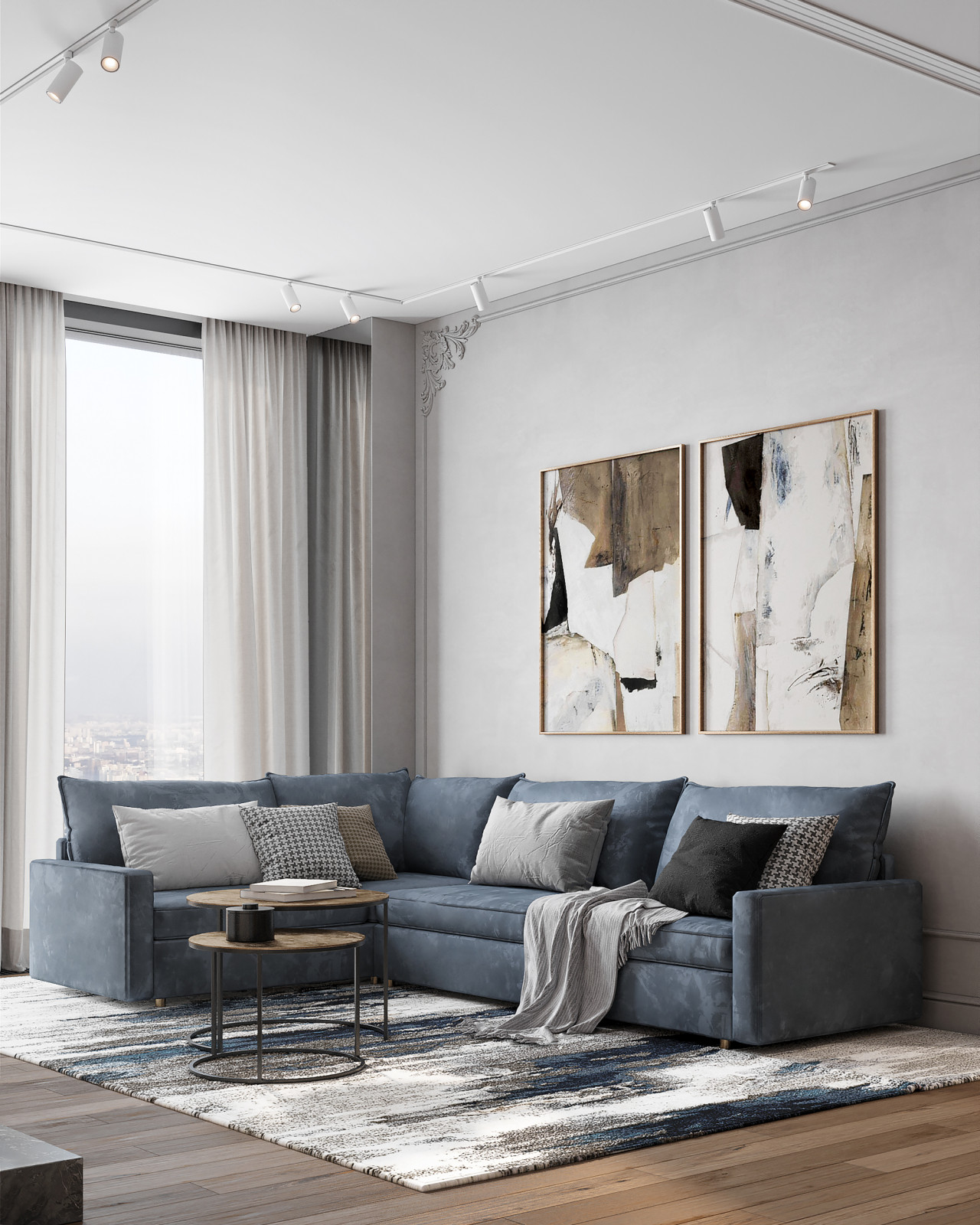 Дизайн кв Moskow Citi