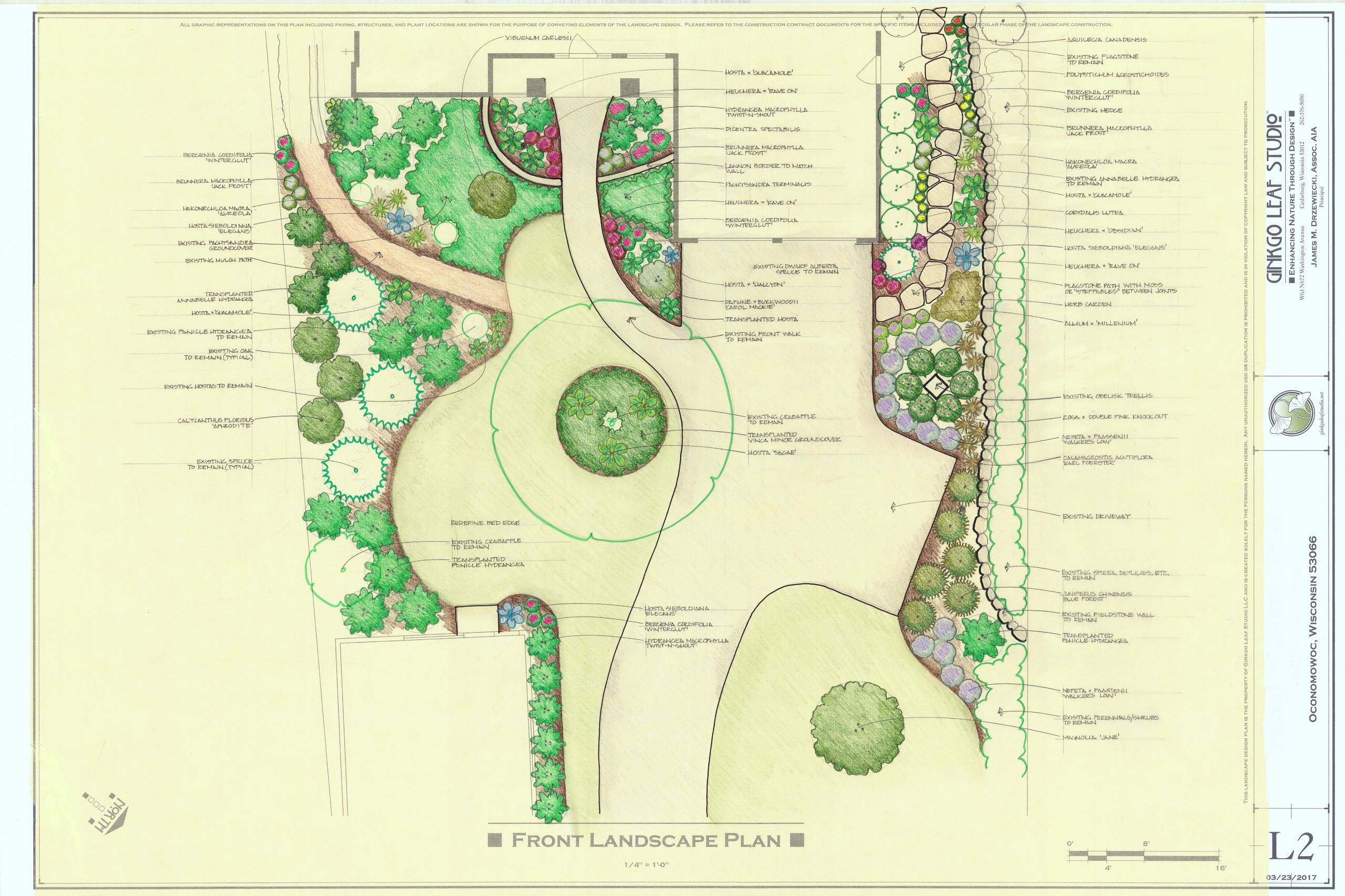 Traditional Lakeside Front Landscape - Oconomowoc, WI