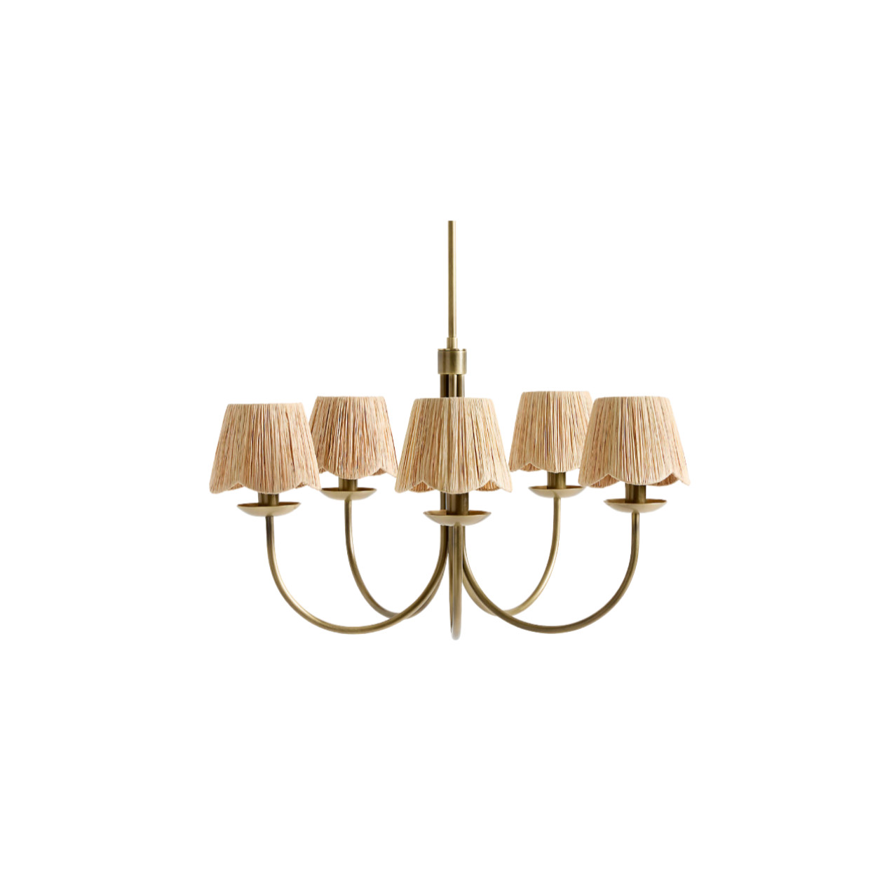 Retailer: Crate & Barrel Greta Scalloped Raffia 26" Kids Chandelier