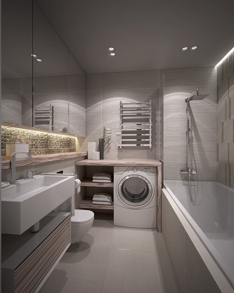 Дизайн-проект 3-х комнатной квартиры,103 м2.  Стиль Современный