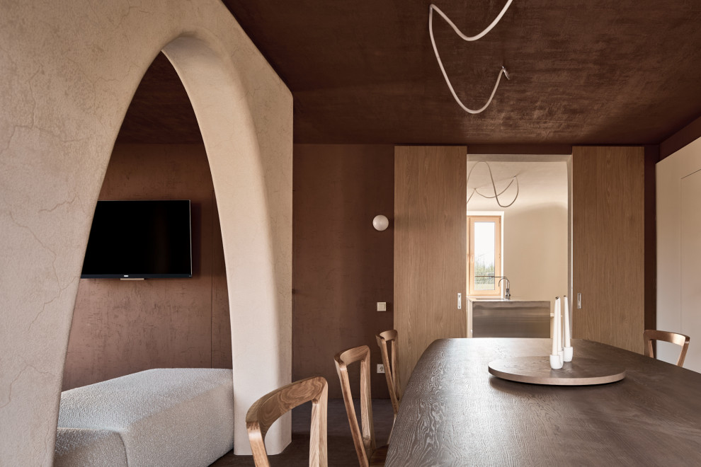 Обнимающая гостиная-столовая