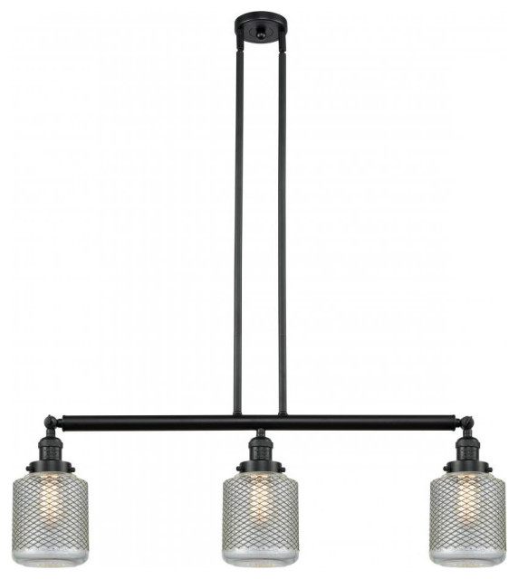 Franklin Restoration Stanton 3 Light Island Light, Matte Black