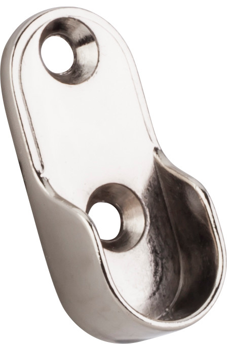 Satin Nickel Mounting Bracket for Oval Closet Rod Screw-in Type