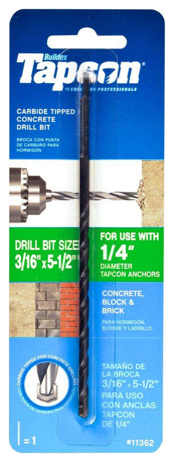 ITW Brands 11492 5/32x7 Tapcon Drill Bit 