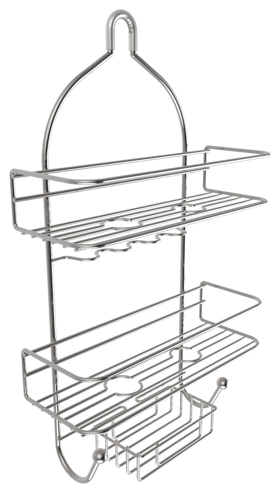 3Tier Shower Caddy, Non Slip Grip Shower Head Organizer by Lavish Home