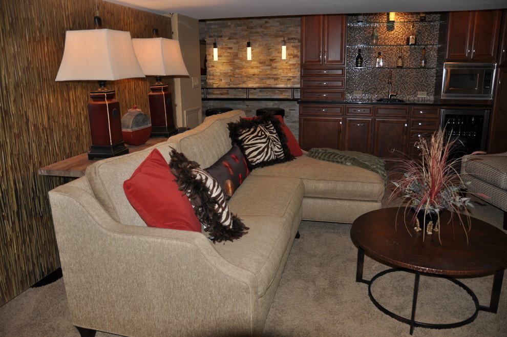 Basement - transitional basement idea in Cincinnati