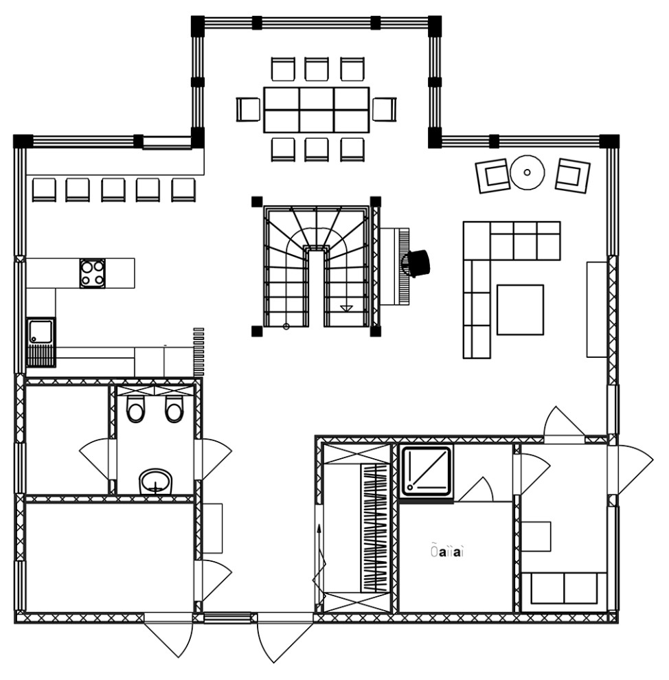 House in Komarovo | Dining room | Hall