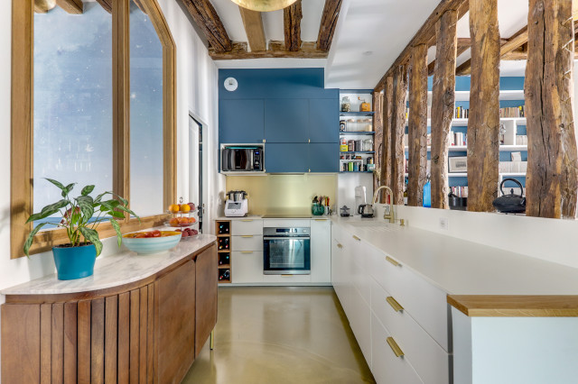 R&eacute;novation compl&egrave;te d'un duplex de 105m2 eklektisch-kueche