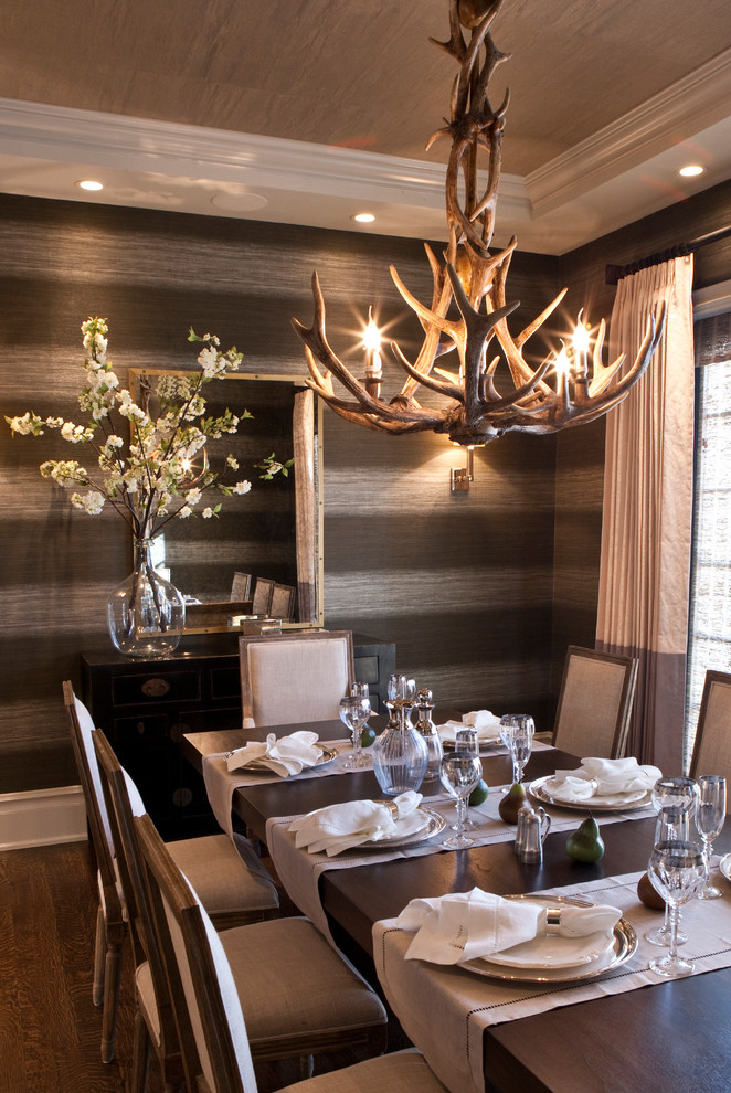 Great room - medium tone wood floor great room idea in Calgary