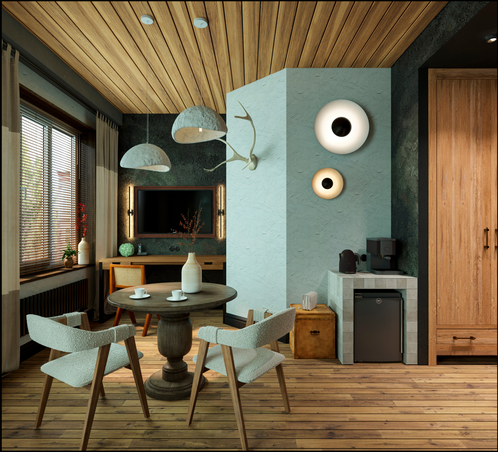 Дизайн апарт комплекса/гостиницы в стиле шале 250 м2