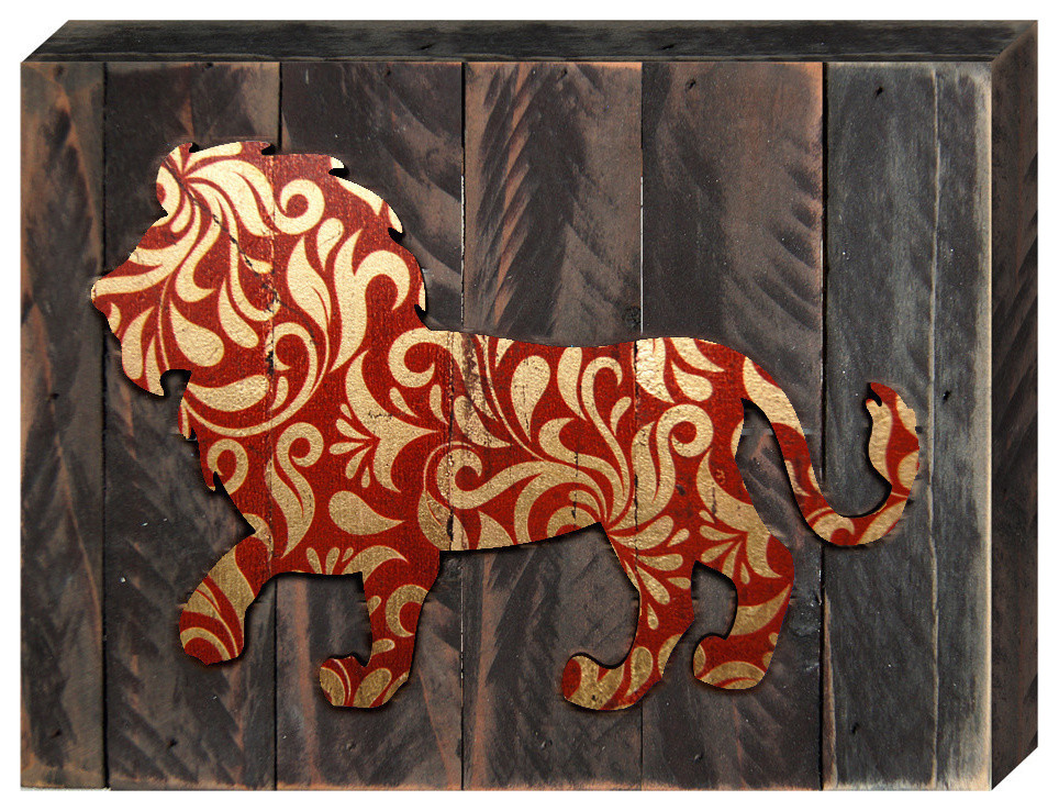 Lion Art Contemporary Outdoor Wall Art by G. DeBrekht Houzz
