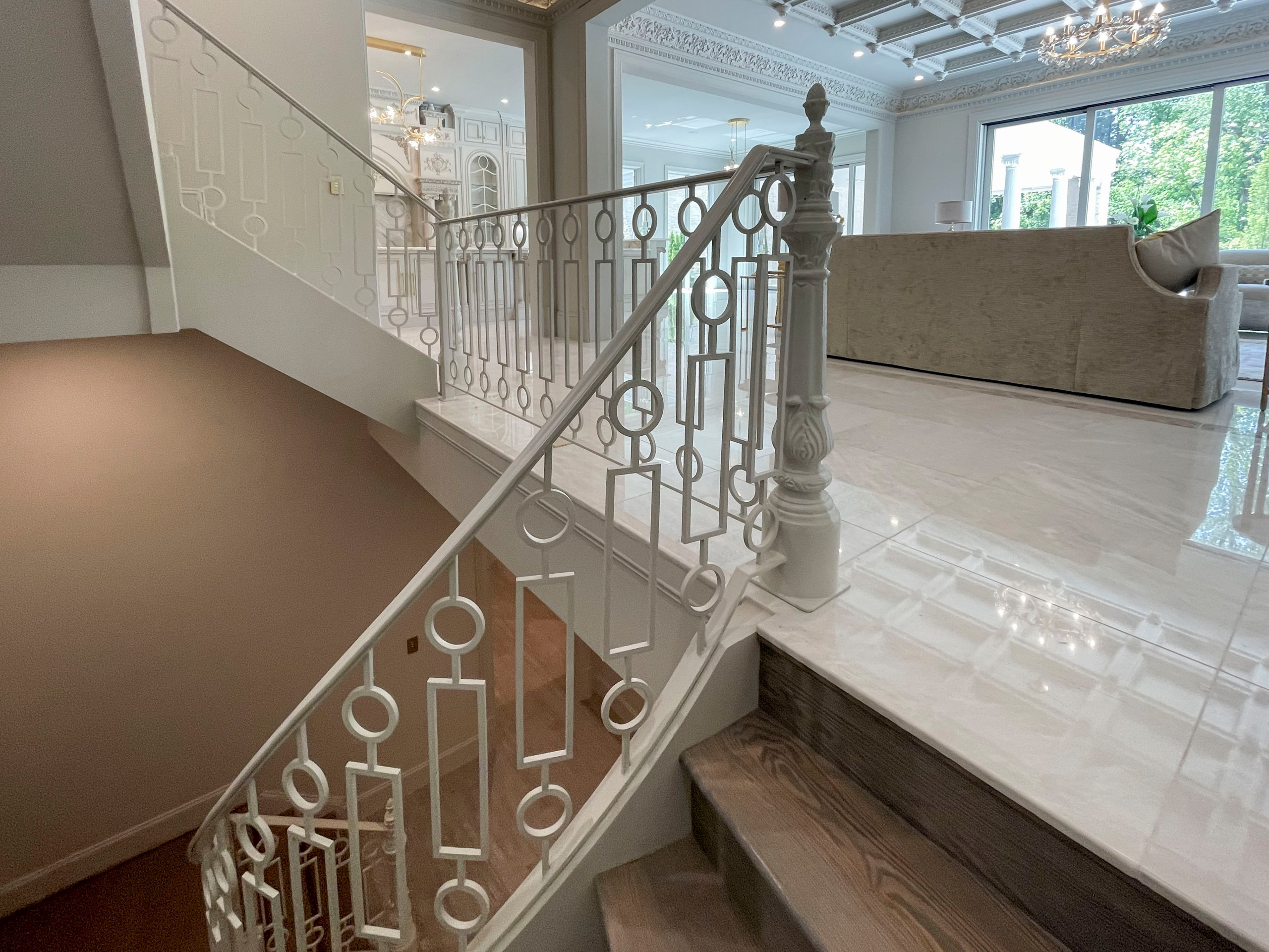 104_Curved Staircases in 18th Century French Inspired Mansion, Mclean VA 22101