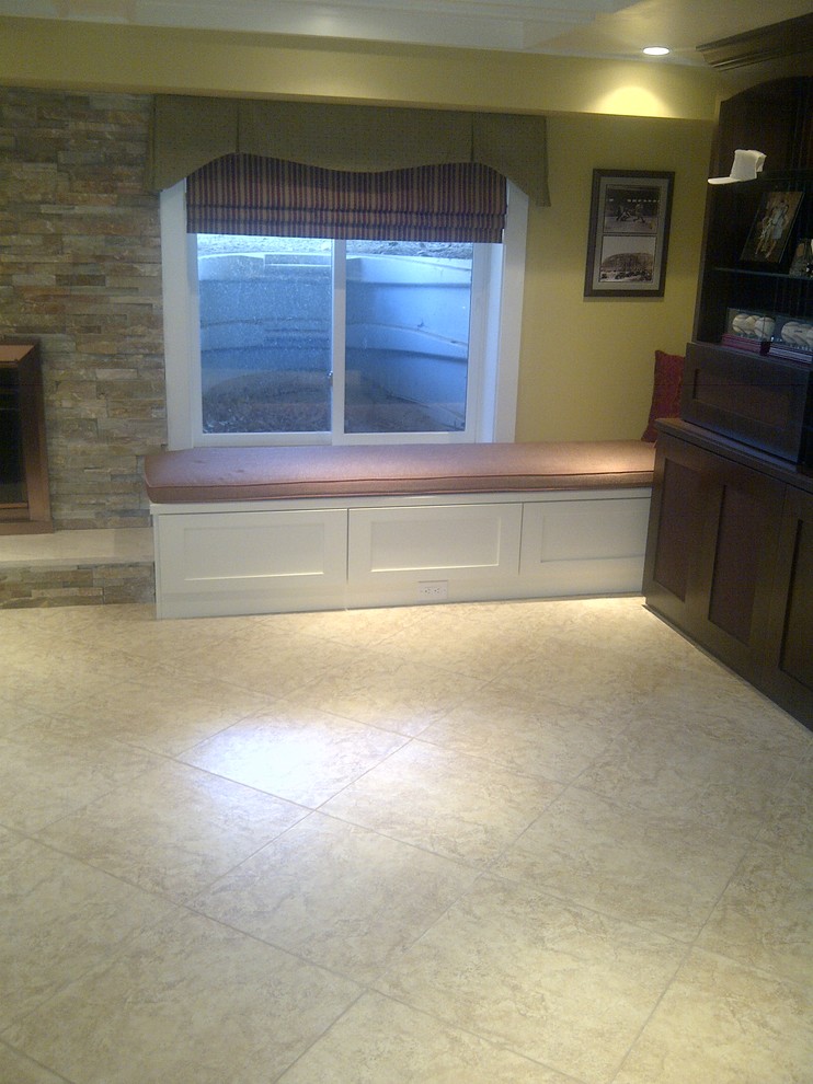 This is an example of a transitional basement in New York.