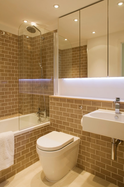 Slim House, London contemporary-bathroom