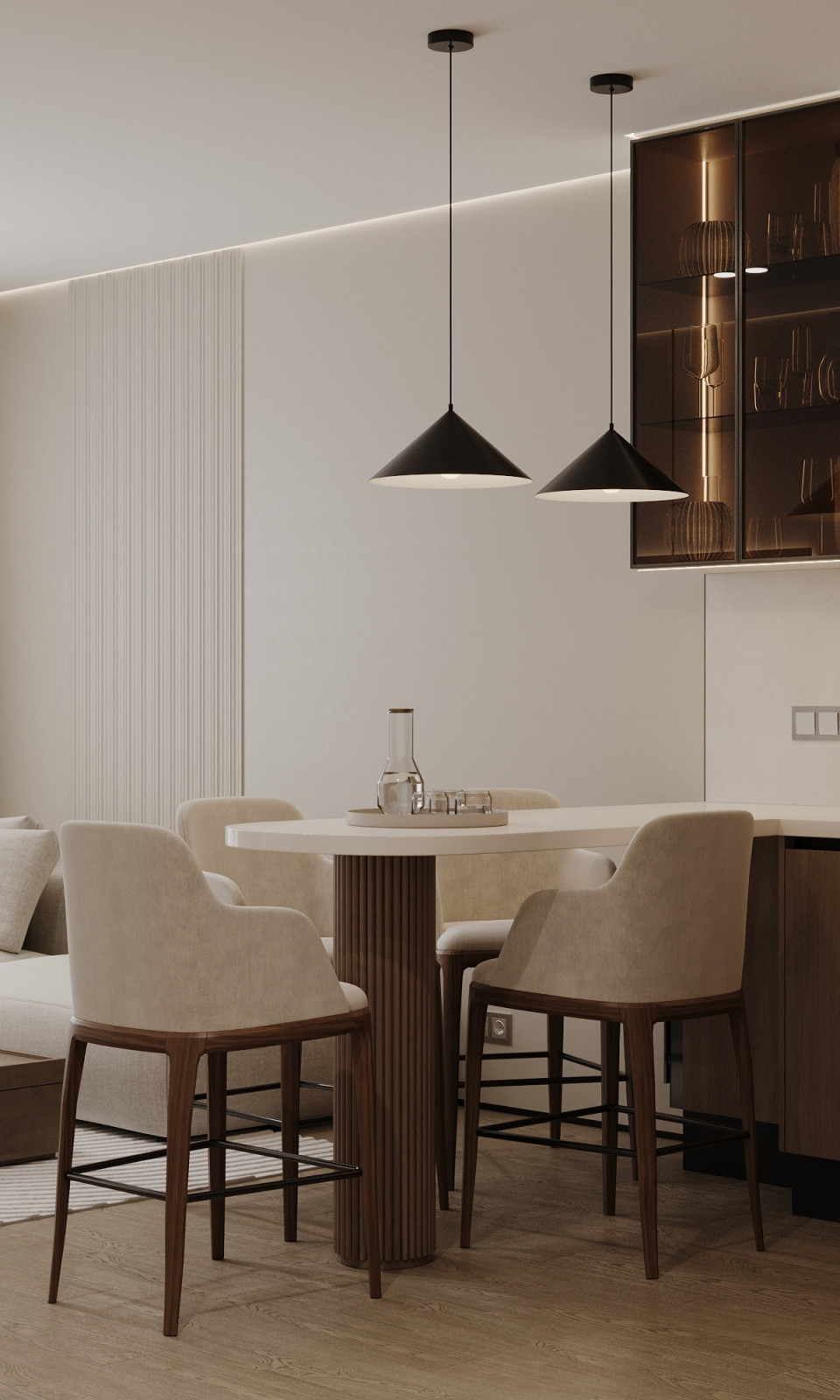 Эскизный проект интерьерной квартиры в Москве