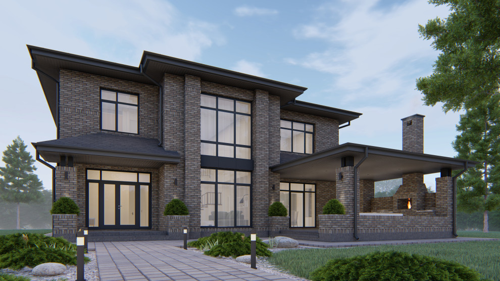 Двухэтажный дом в стиле Прерий