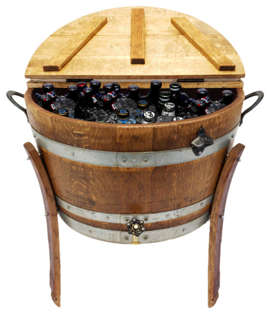 Wine Barrel 30 Gallon Ice Chest Farmhouse Coolers And Ice Chests