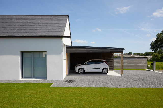 Maison de plain-pied lumineuse trendy-hus-og-facade