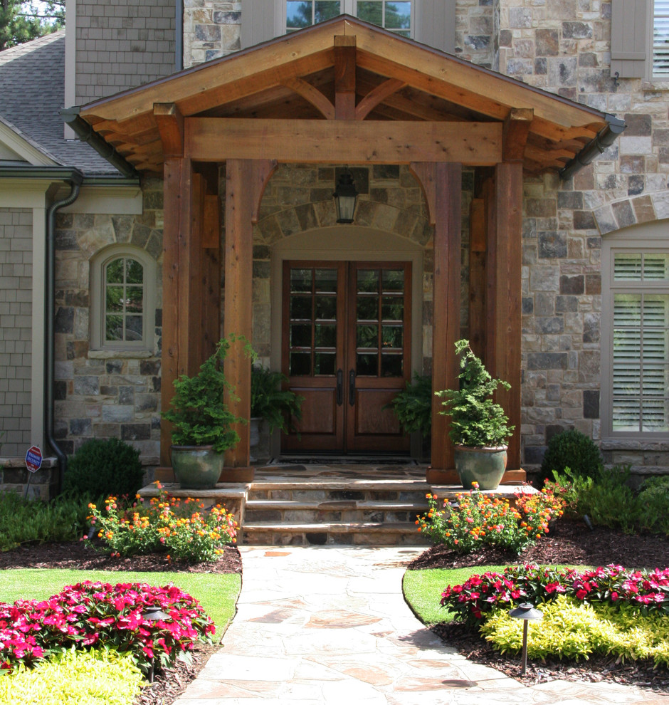 Entryway - rustic entryway idea in Atlanta