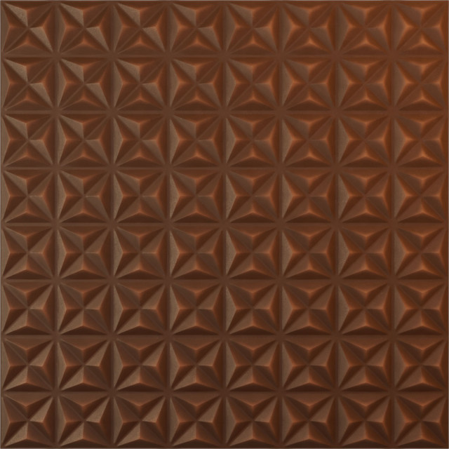 Coralie EnduraWall 3D Wall Panel, 19.625"Wx19.625"H, Aged Metallic Rust