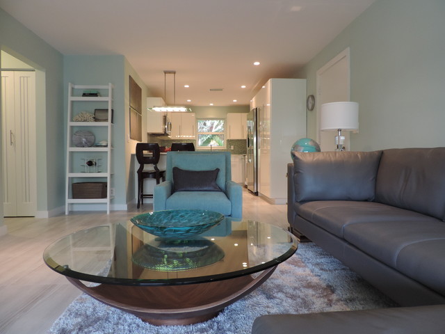 Coastal Condo 2015 Renovation contemporary-living-room