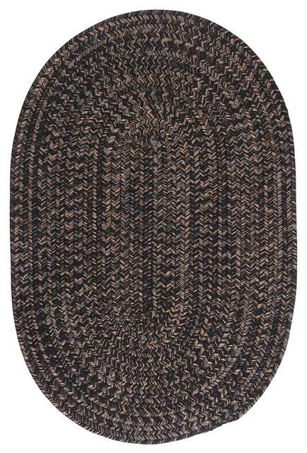 Hayward Rug, Black, 5'x8' Oval, 5'x8' Oval - Contemporary - Area Rugs ...