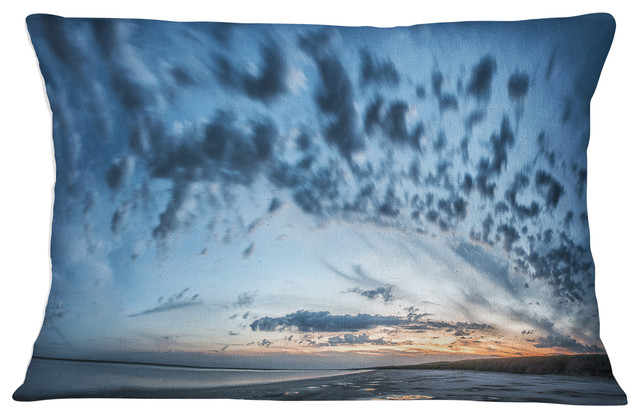 x 18 in Designart CU11731-18-18 Manych Rissua Lake Panorama Landscape Printed Cushion Cover for Living Room Sofa Throw Pillow 18 in in Insert Side