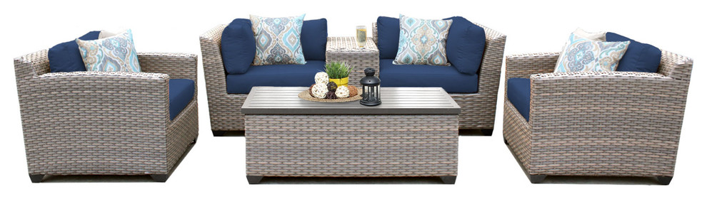 Florence 6 Piece Outdoor Wicker Furniture Set 06D