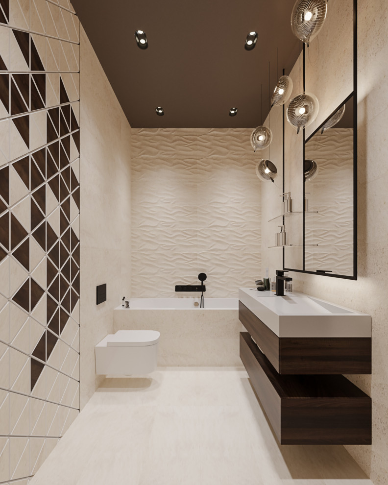 Студия в современном стиле  в колониальных тонах