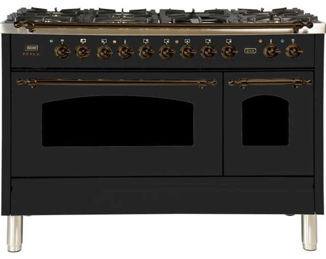 Nostalgie Series 48" ILVE Dual Fuel Convection Freestanding Range