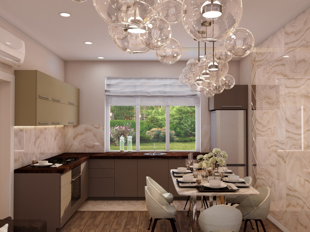 Кухня-гостиная, обеденная зона