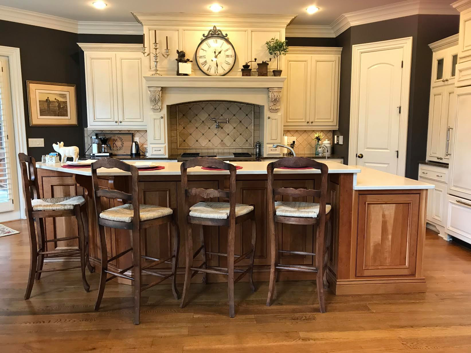 Kitchen with Dark Toned Walls