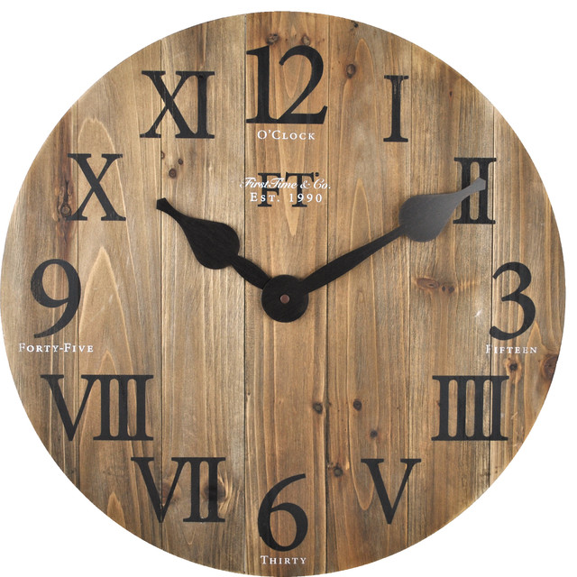Rustic Barn Wood Wall Clock Rustic Wall Clocks by FirsTime