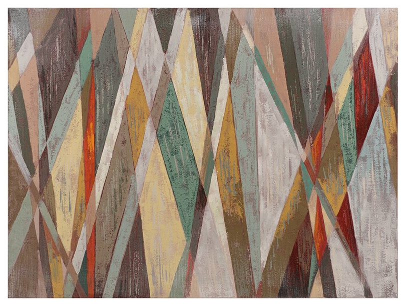 Yosemite Home Decor 'Sharp Reality' Fabric Canvas in Multi-Color