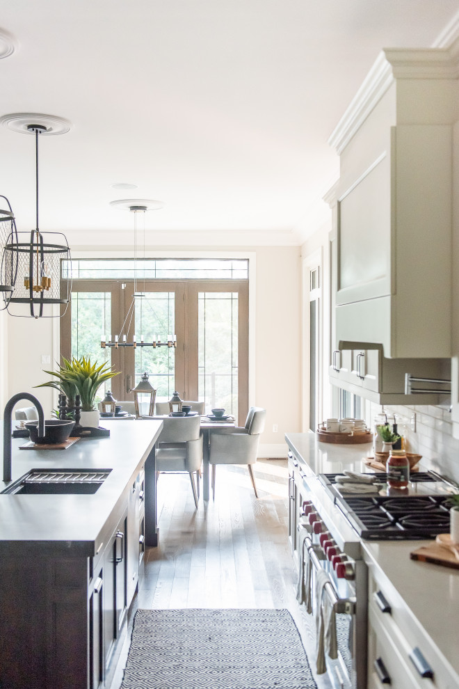 Inspiration for a transitional home design remodel in Toronto