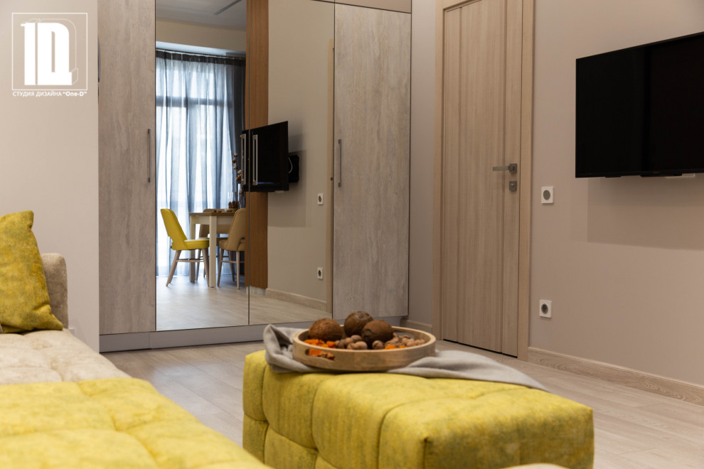 Дизайн-проект "Южное солнце" квартиры в ЖК Посейдон город Сочи 36 м2