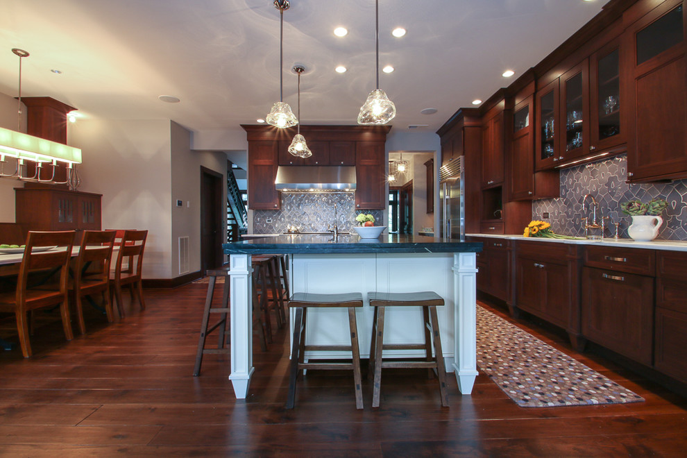 Inspiration for a large transitional kitchen remodel in Chicago