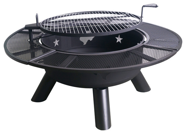 Texas Star Grated Fire Pit Midcentury Fire Pits By Leigh Country