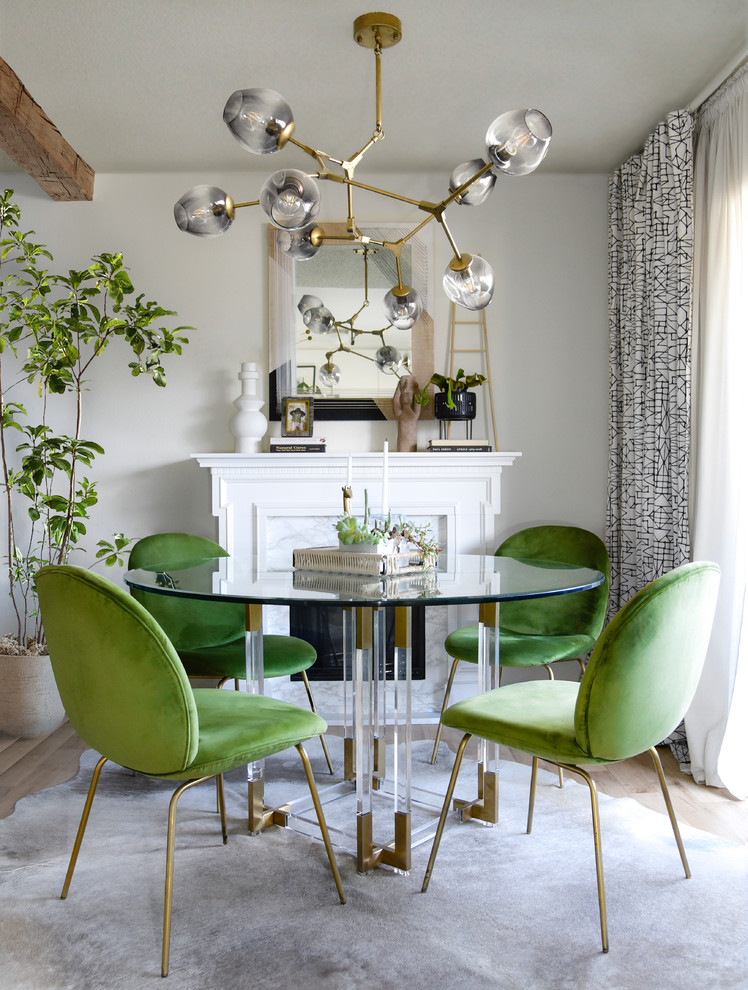 Photo of a contemporary dining room in Orange County.