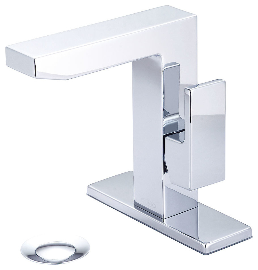 Mod Single Handle Bathroom Faucet, Polished Chrome