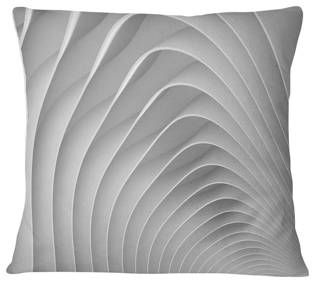 Fractal Bulgy White Waves Contemporary Throw Pillow 18 X18 Fractal Bulgy White Waves Contemporary Throw Pillow 18 X18