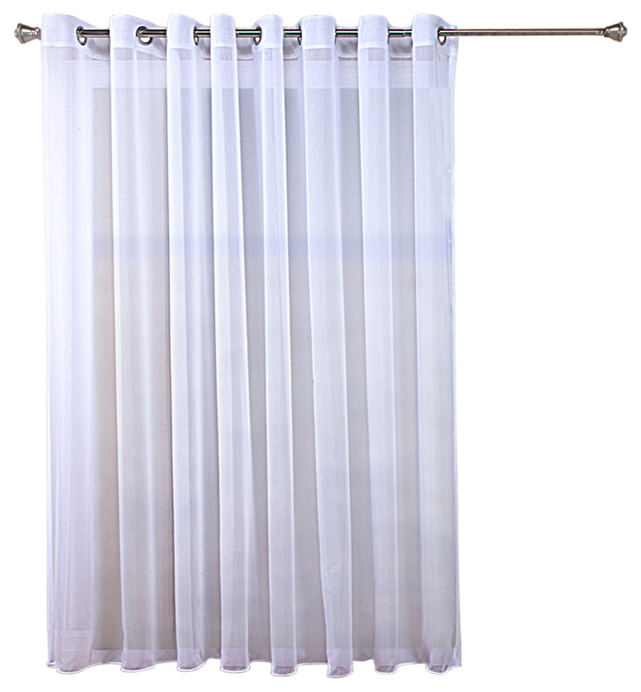 Tergaline Double Wide Grommet Curtain Panel With Weighted Hem