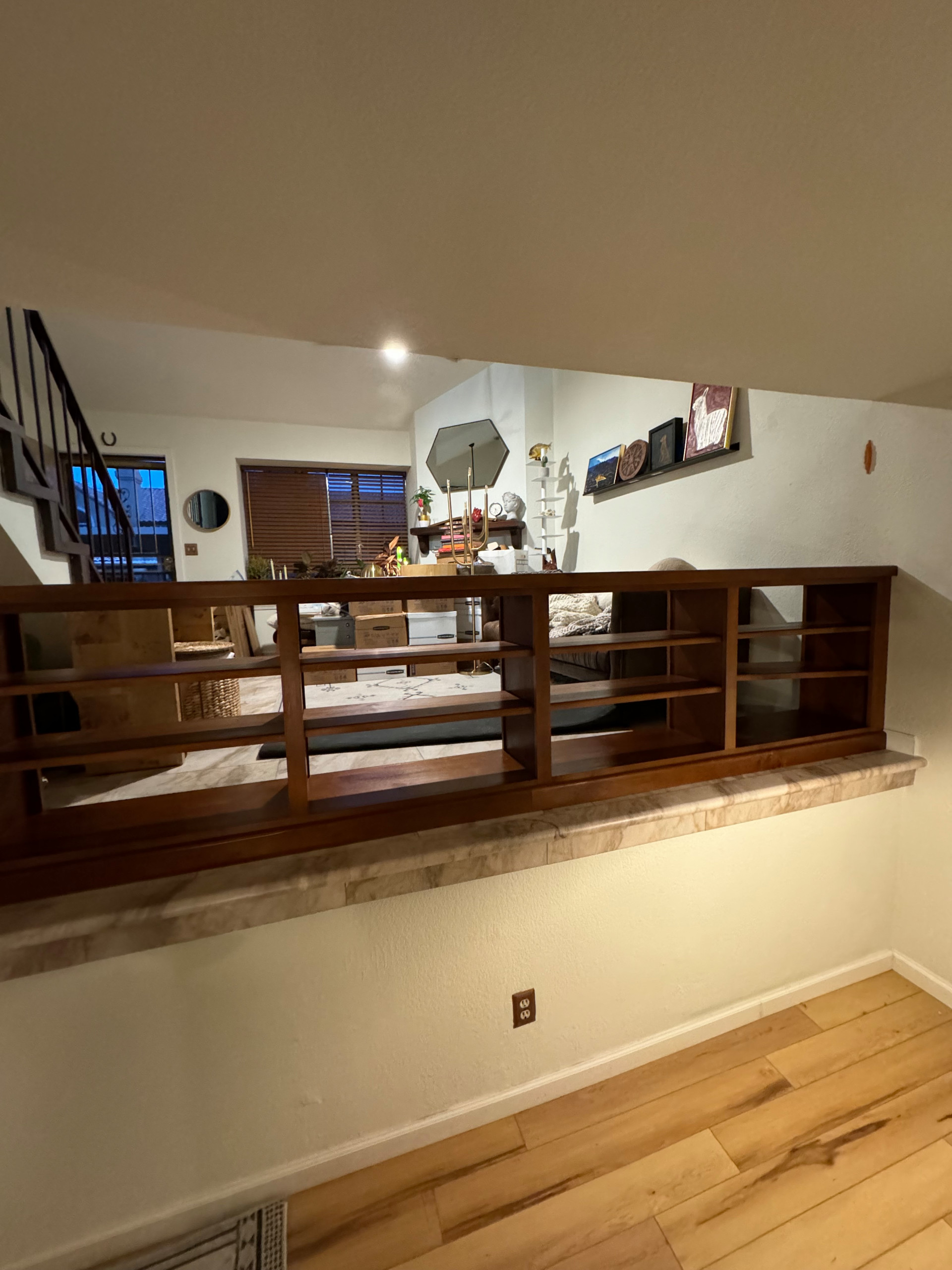 Custom Built and Stained Book Shelf