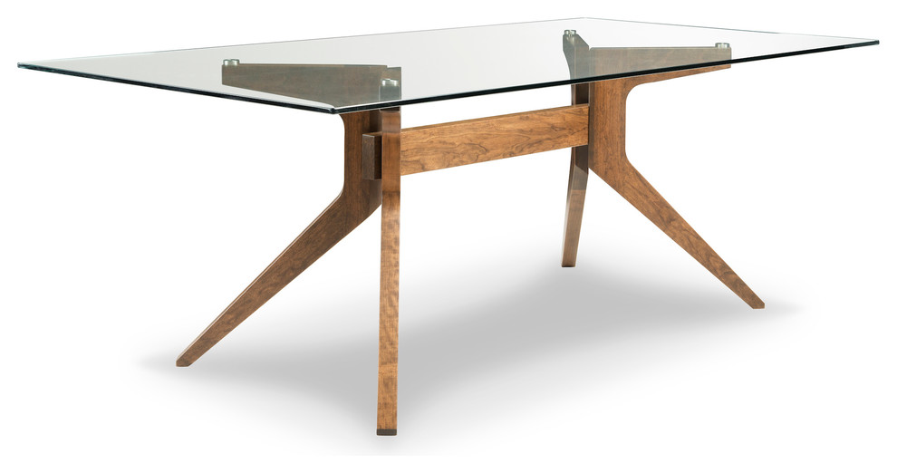 Malmo Glass Dining Table Midcentury, Are Glass Dining Tables Good