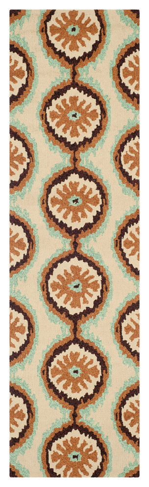 Safavieh Four Seasons Collection FRS486 Rug, Beige/Green, 2'3"x8'