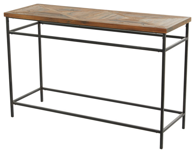 Rustic Black Metal Console Table 561648 Industrial Console Tables
