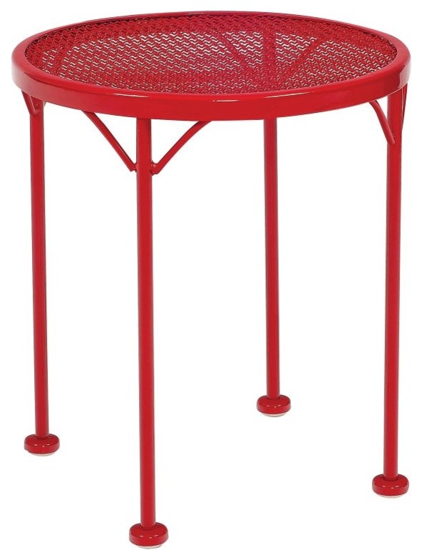 Woodard Sculptura Round Wrought Iron End Table Multicolor - 4G0039
