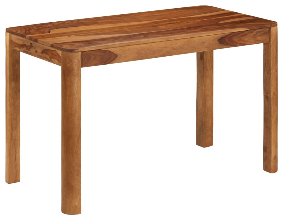 VidaXL Dining Table - Black Oak Wood, Rectangular, 6-Person